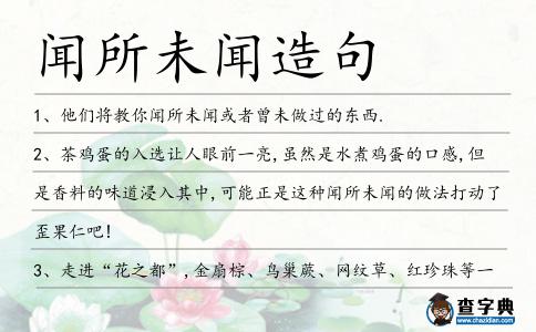 聞所未聞造句