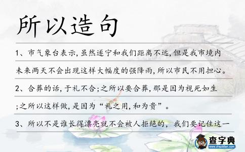 所以造句