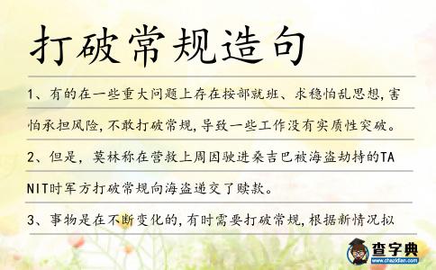 打破常規(guī)造句