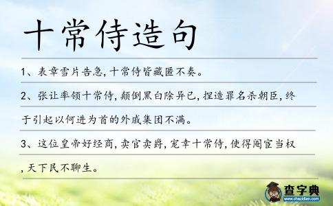 十常侍造句