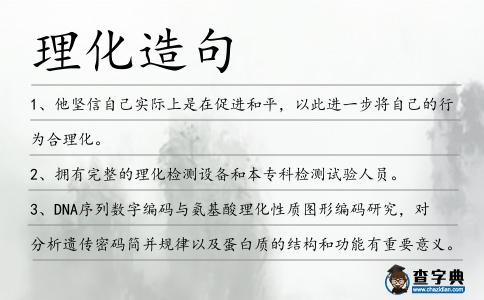 理化造句