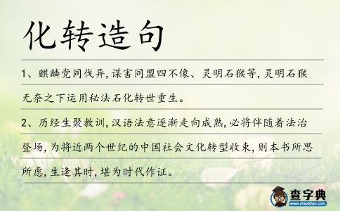 化轉造句