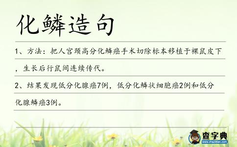 化鱗造句