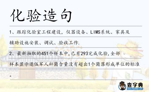 化驗造句