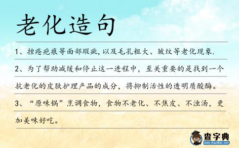 老化造句