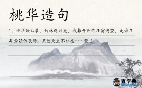 桃華造句