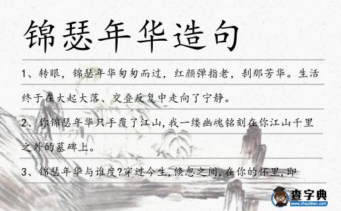 錦瑟年華造句