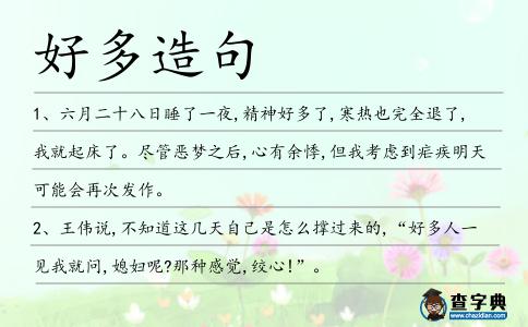 好多造句