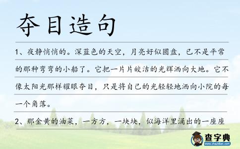 奪目造句
