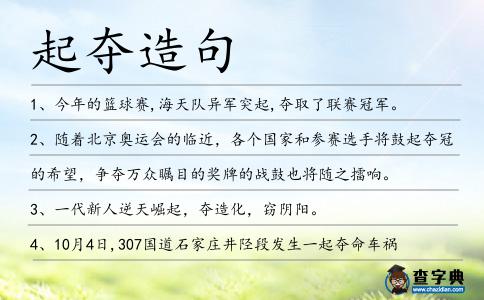 起奪造句