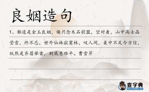 良姻造句