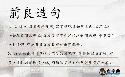 前良造句