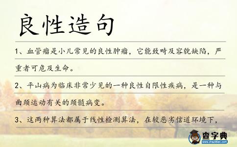 良性造句