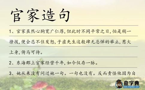 官家造句