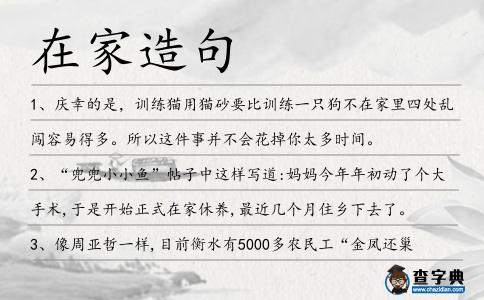 在家造句