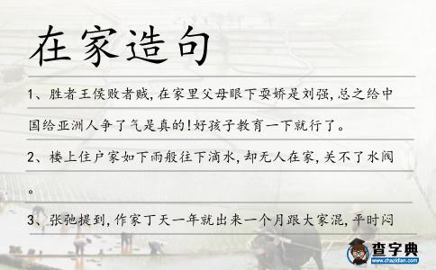 在家造句