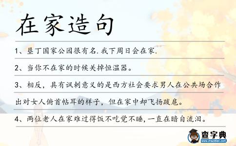 在家造句