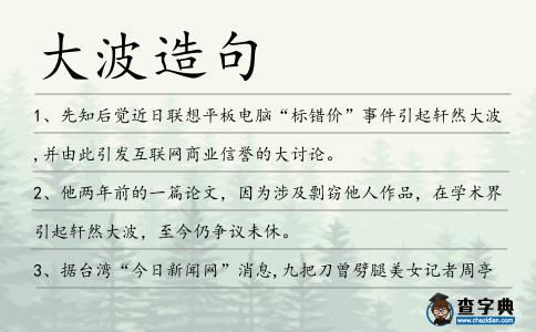 大波造句