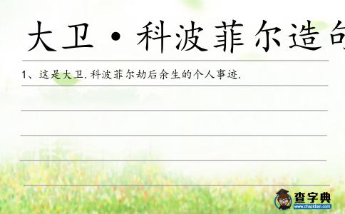 大衛·科波菲爾造句