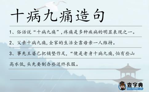 十病九痛造句