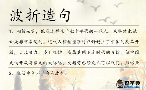 波折造句