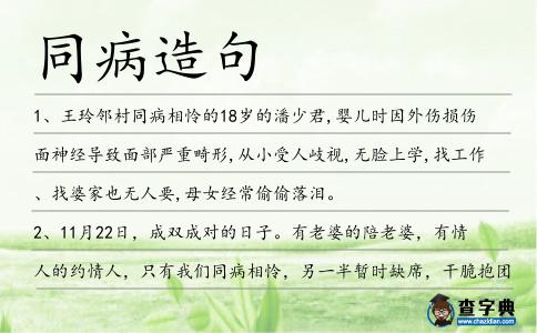 同病造句