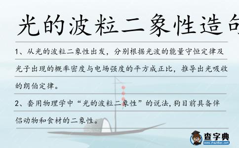 光的波粒二象性造句