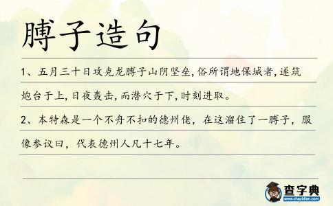 膊子造句