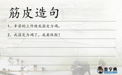 筋皮造句