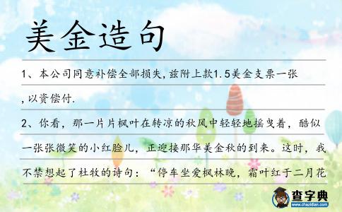 美金造句