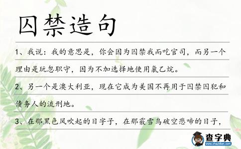 囚禁造句