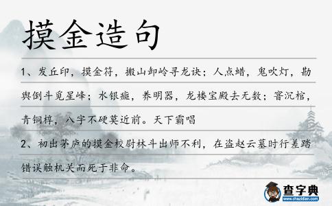 摸金造句