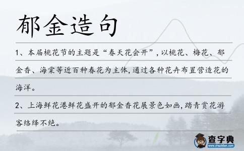 郁金造句