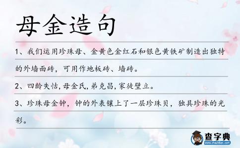 母金造句