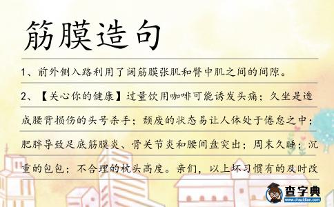 筋膜造句