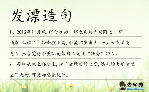 發漂造句