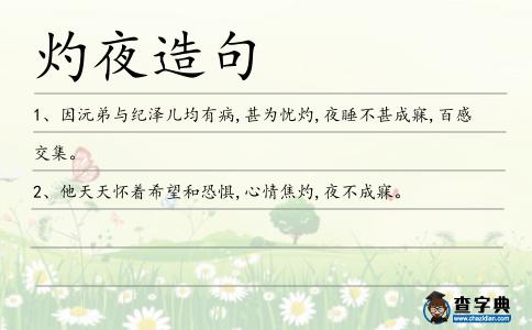 灼夜造句