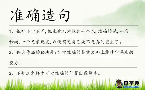 準(zhǔn)確造句