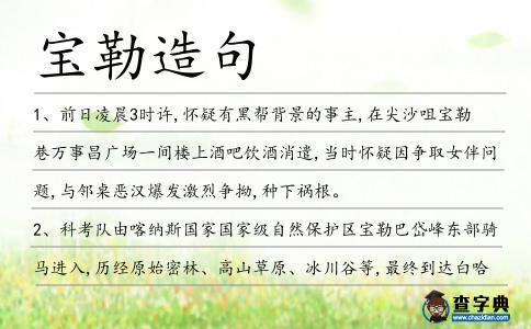 寶勒造句