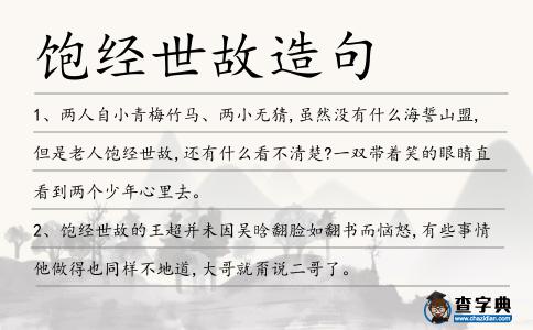 飽經世故造句