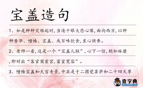 寶蓋造句