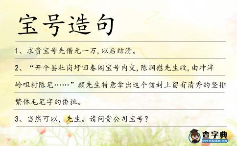 寶號造句