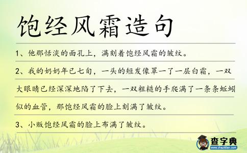 飽經(jīng)風(fēng)霜造句