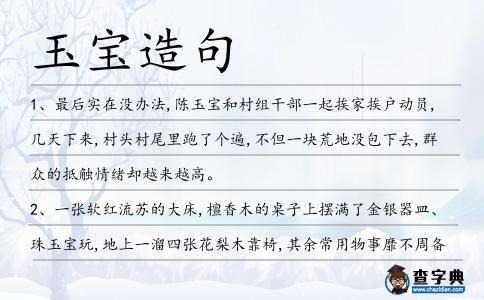 玉寶造句
