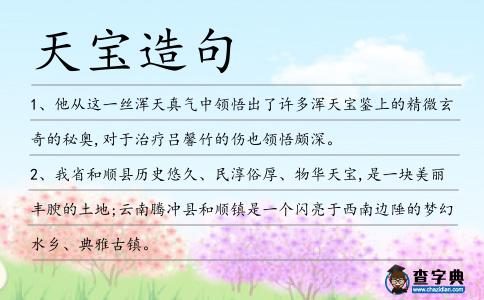 天寶造句