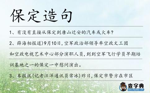 保定造句