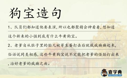 狗寶造句
