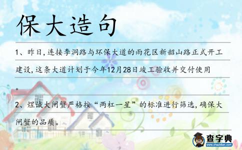 保大造句
