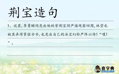 荊寶造句