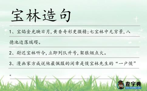 寶林造句